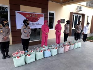 Ketua Bhayangkari Daerah Sumsel Berikan Bantuan Sembako