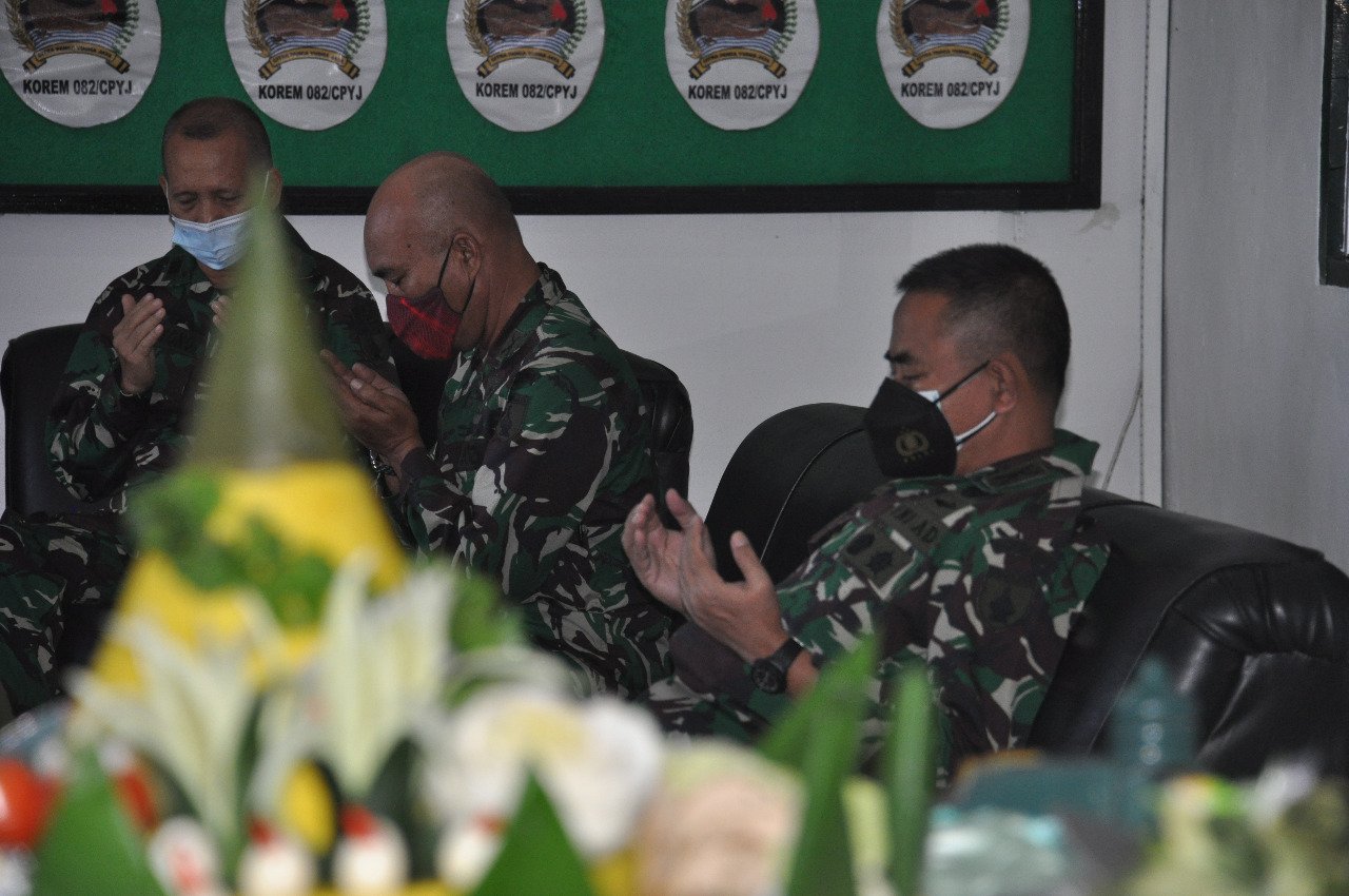 Sambut Hari Jadi Ke - 73, Korem 082/CPYJ Gelar Doa Bersama