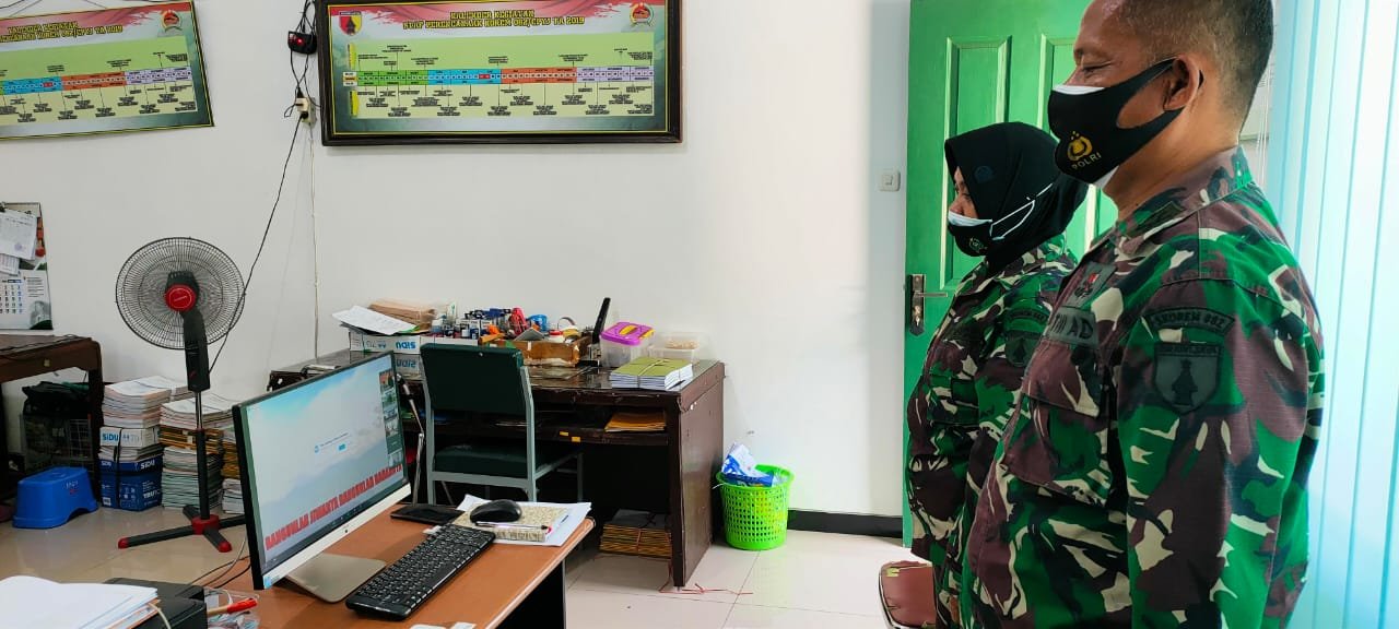 Pasiren Korem 082/CPYJ Ikuti Rapat Evaluasi Pelaksanaan Progjagar Semester I TA 2021