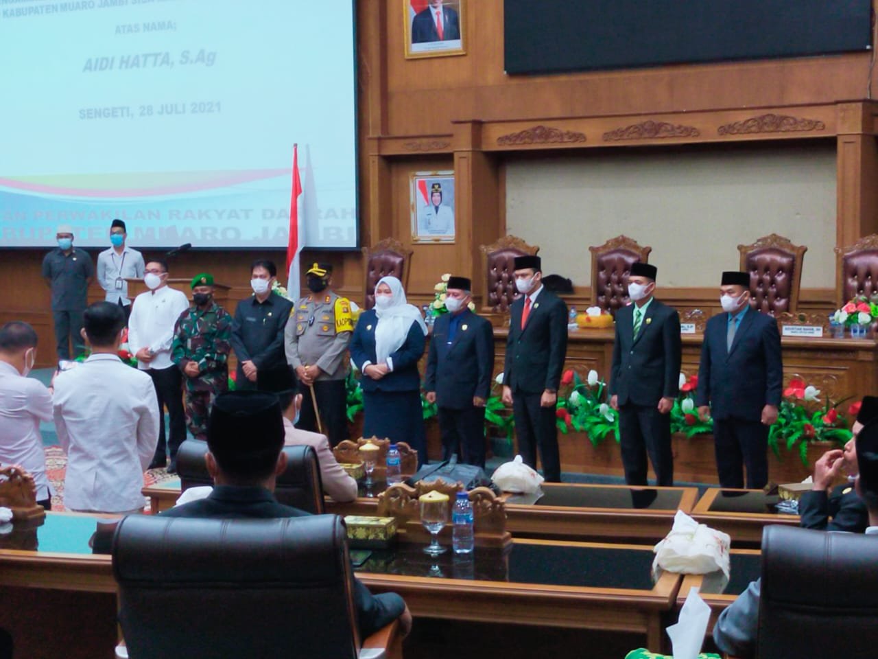 Bupati Muarojambi Hadiri Rapat Paripurna PAW Anggota Dprd Muarojambi