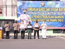 Kapolda Sumsel Terima Bansos dari Yayasan Buddha Tzu Chi Palembang