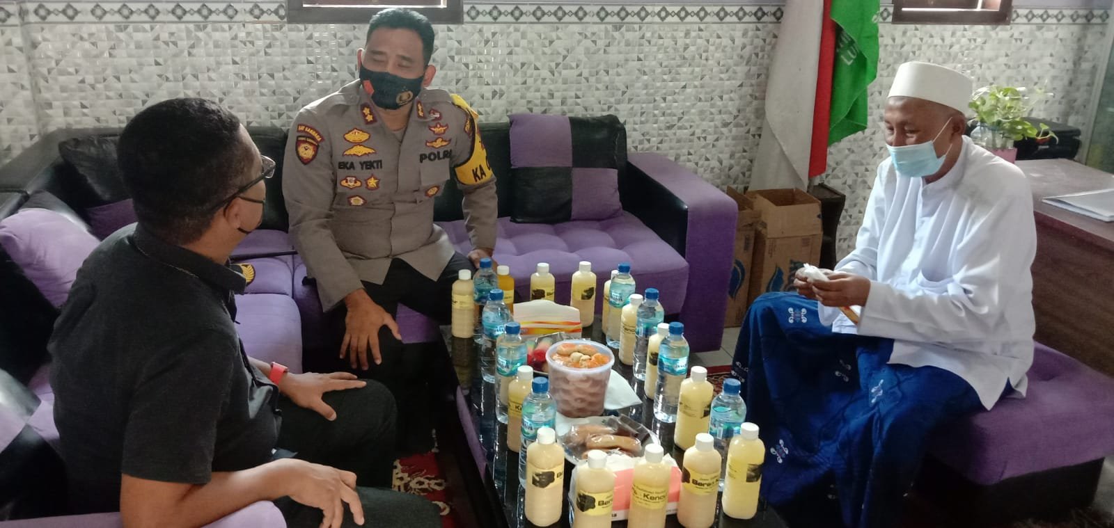 Kunjungan Kapolres Lumajang ke PonPes Khomsani Nur Klanting