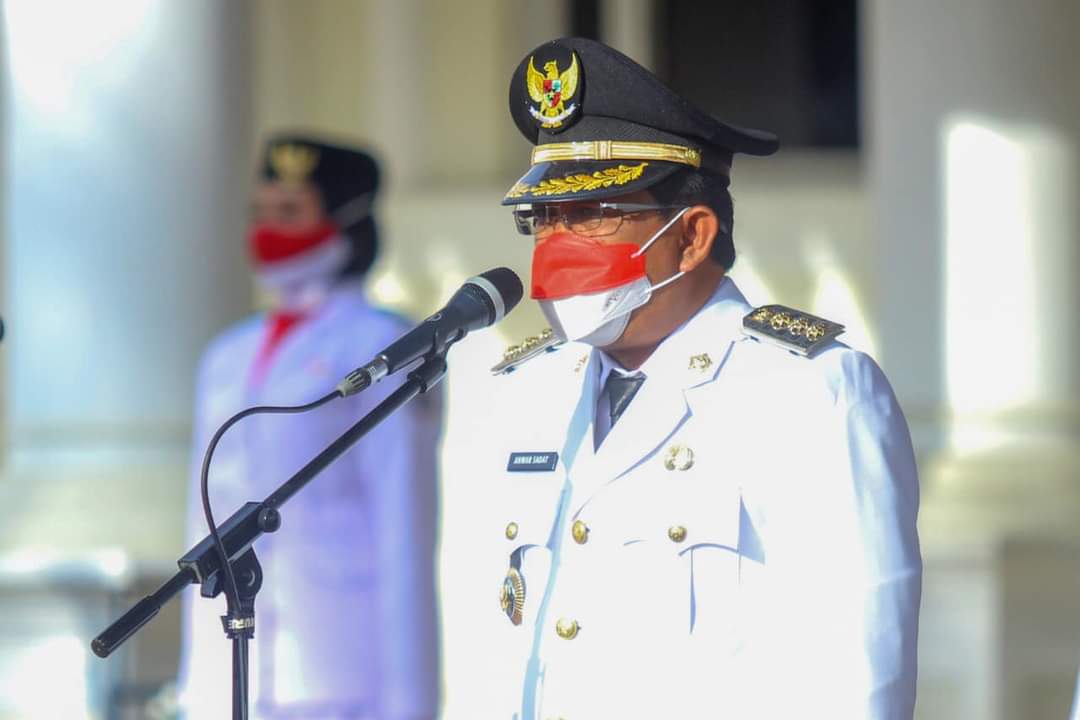 Bupati Anwar Sadat Jadi Inspektur Upacara Pengibaran Bendera Merah Putih Peringatan HUT RI Ke-76