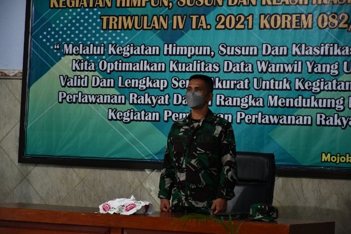 Korem 082/CPYJ Laksanakan Pengumpulan Data Opswanwil TW IV TA 2021