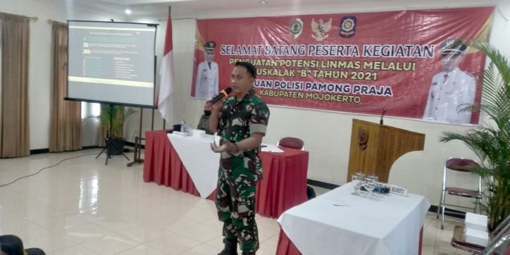 Kodim 0815/Mojokerto Gembleng Satuan Linmas