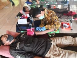 Korem 082/CPYJ Laksanakan Baksos Donor Darah Untuk Kemanusiaan