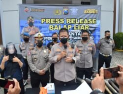 Razia Balap Liar, Polresta Sidoarjo Amankan 203 Motor
