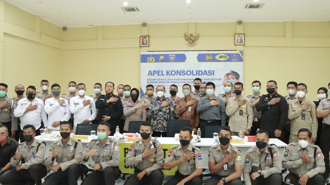 Peringati HUT Satpam Ke-41, Polresta Sidoarjo bersama BUJP Adakan Vaksinasi dan Donor Darah