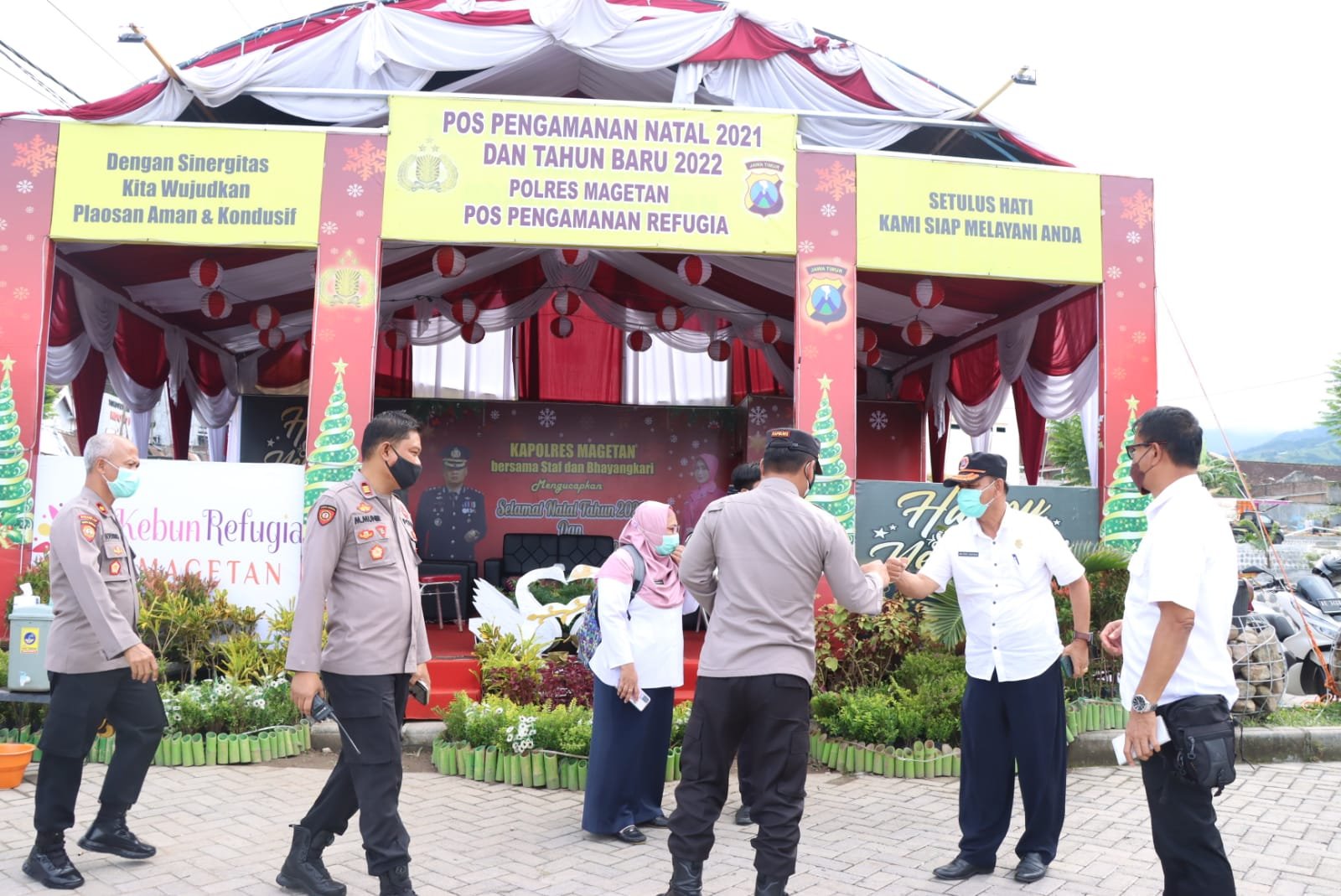 Kapolres Magetan Tinjau Kesiapan Pos Pengamanan di Perbatasan dan Tempat Wisata