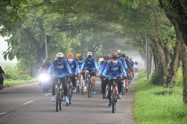 Jaga Stamina Danrem 082/CPYJ Gowes Sehat Bersama Prajurit