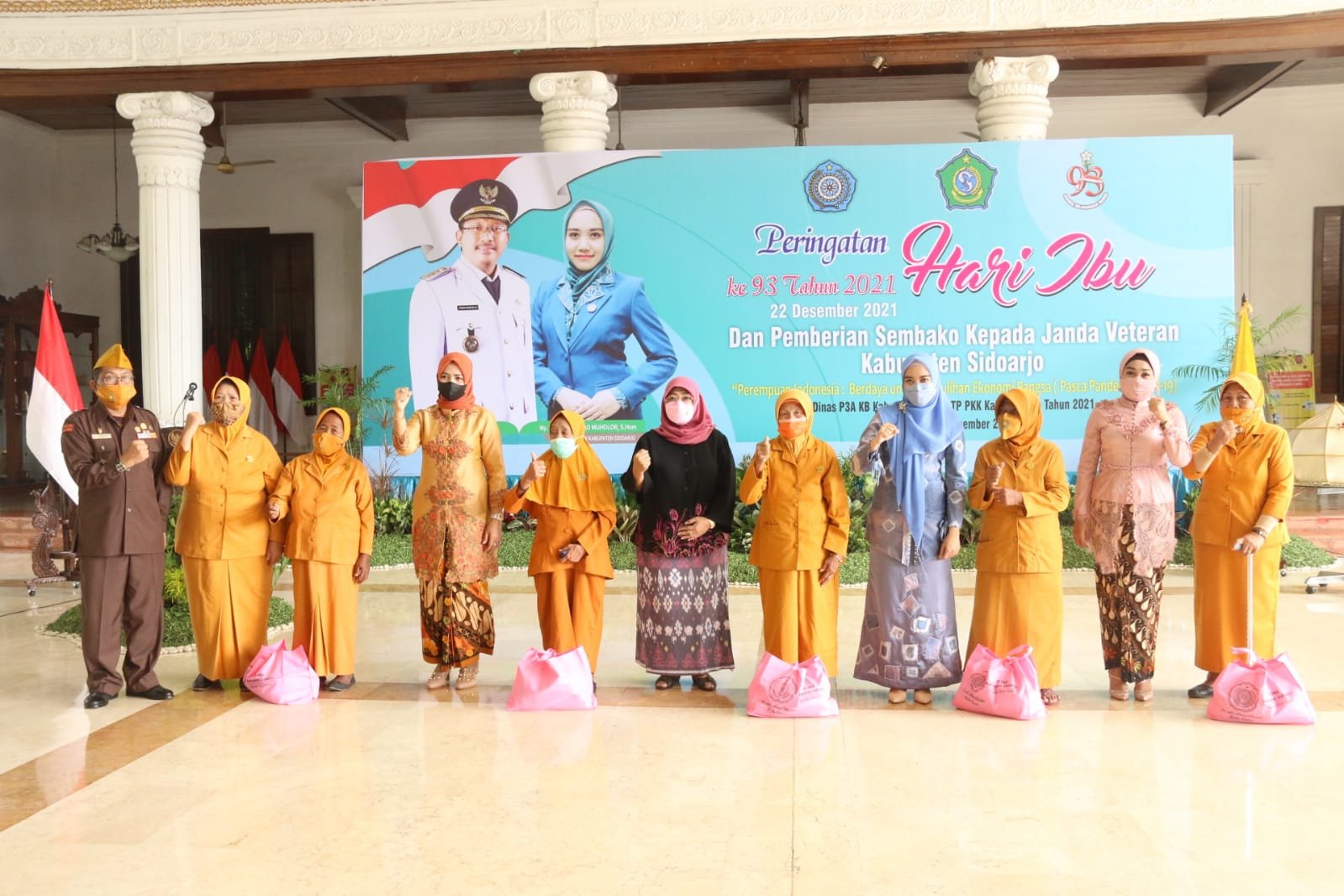 Pemkab Sidoarjo Gelar PHI ke 93 dengan Menyantuni 250 Janda Veteran