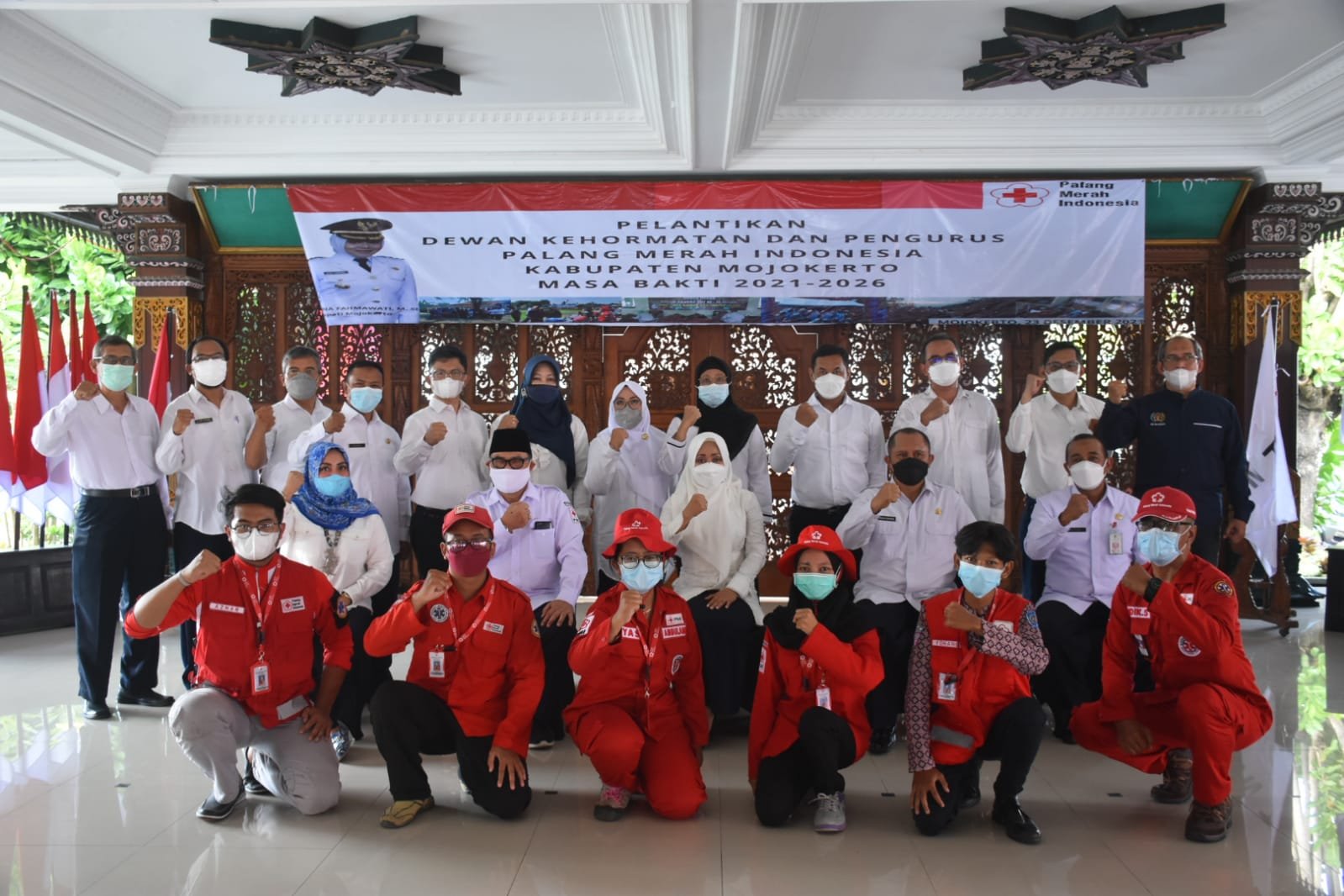 Teguh Gunarko Dikukuhkan Jadi Ketua PMI Kabupaten Mojokerto