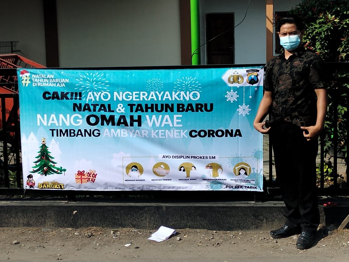 Polresta Sidoarjo dan Jajaran Edukasi Masyarakat, Patuhi Prokes saat Nataru 