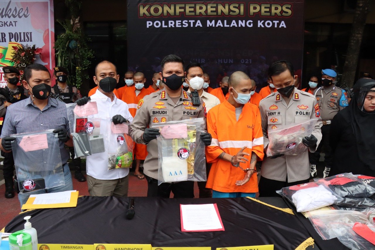 Tunjukkan Taring, Polresta Malang Kota Gagalkan Peredaran Narkoba  2,6 Kilogram