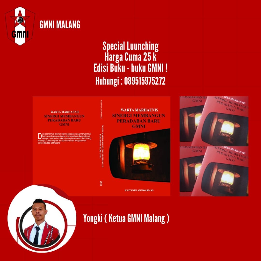 Ketua GMNI Malang Launching Buku Warta Marhaenis