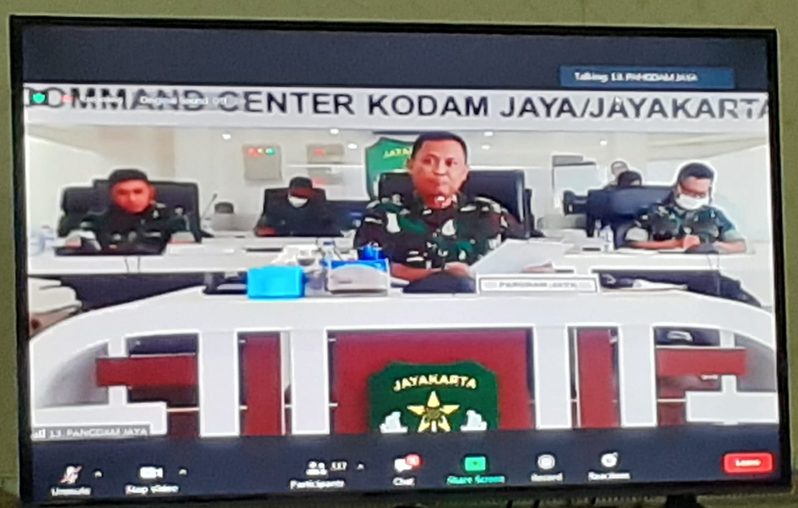 Danrem 082/CPYJ Ikuti Rakor Evaluasi PPKM Jawa-Bali