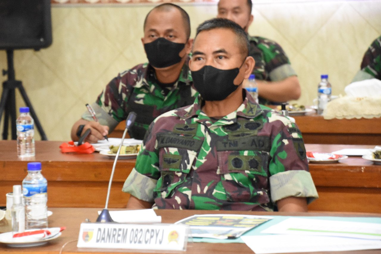 Antisipasi Omicron, Danrem Ikuti Rapat Intern Kodam V/Brw