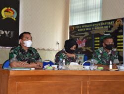 Pakurem dan Pasiren Korem 082/CPYJ Ikuti Vidcon terkait Penyiapan Data  Rekonsiliasi Internal