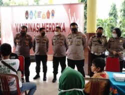 Polresta Sidoarjo Ikuti Zoom Meeting Vaksinasi Merdeka Serentak