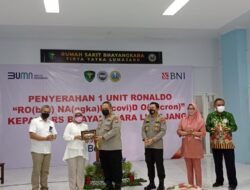 Rs Bhayangkara Lumajang Terima Bantuan Robot Penangkal Omicron dari BNI 