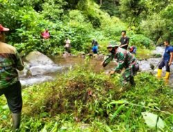 Tangkal Bencana Koramil Trawas – Perhutani Lakukan Mitigasi