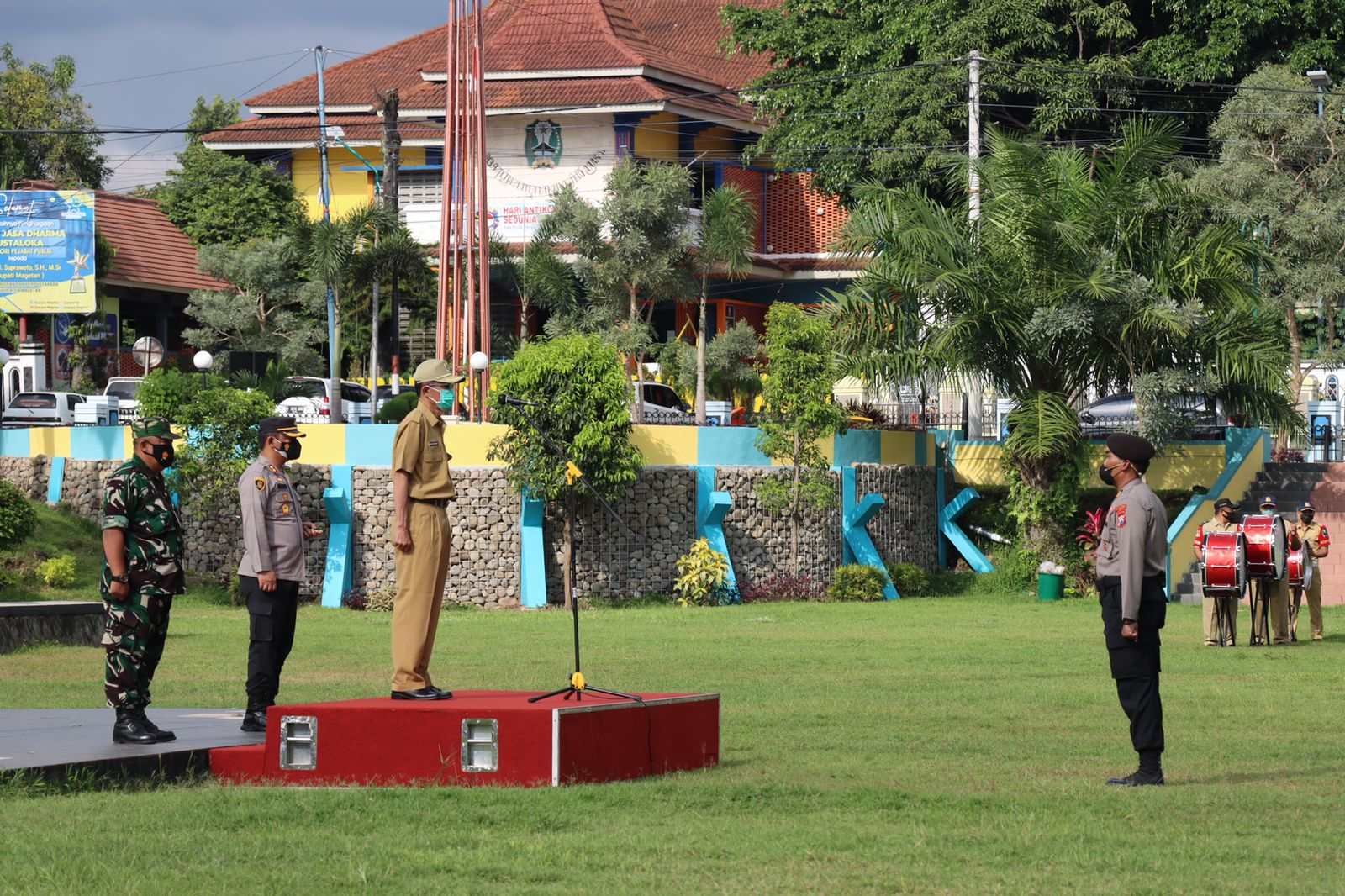 Forkopimda Magetan Pimpin Apel Gelar Pasukan Pamor Keris