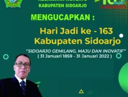 Pemerintah Desa Pilang Kecamatan Wonoayu Kabupaten Sidoarjo Mengucapkan Hari Jadi Ke-163 Kabupaten Sidoarjo
