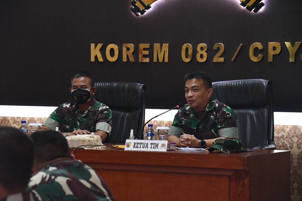 Korem 082/CPYJ Terima Tim Verifikasi Dari Itdam V/Brw