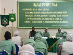 Persit KCK Koorcabrem 082 PD V Brawijaya Laksanakan Rapat Paripurna