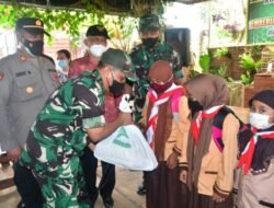 Kodim 0815/Mojokerto Salurkan Bansos & Santuni Anak Yatim