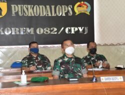 Danrem 082/CPYJ Ikuti Rapat Koordinasi Kunjungan Panglima TNI Ke Wilayah Jawa Timur