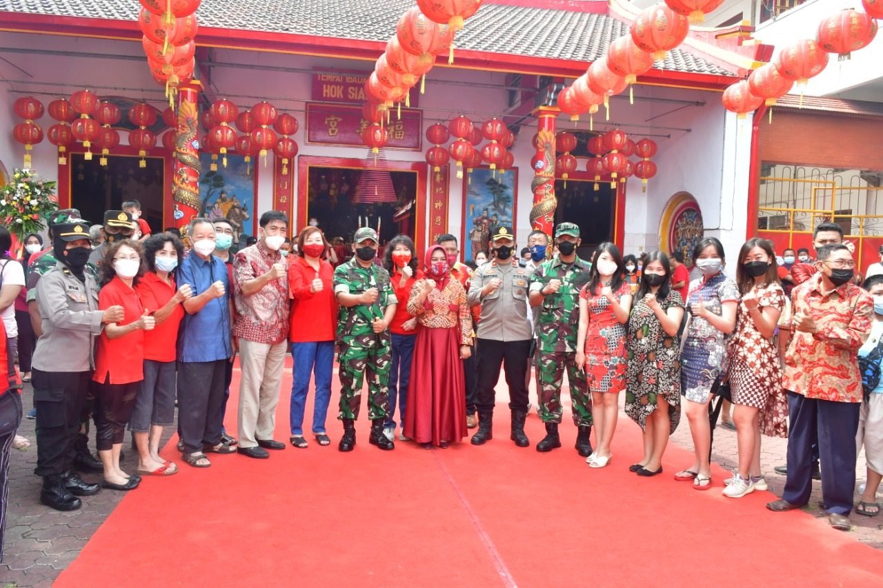 Kasrem 082/CPYJ Hadiri Perayaan Tahun Baru Imlek 2573 di Klenteng Hok Sian Kiong