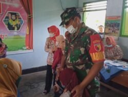 Sinergi Koramil 0815/18 Gondang – PKM Gencarkan Layanan Vaksinasi Anak Hingga Tracing