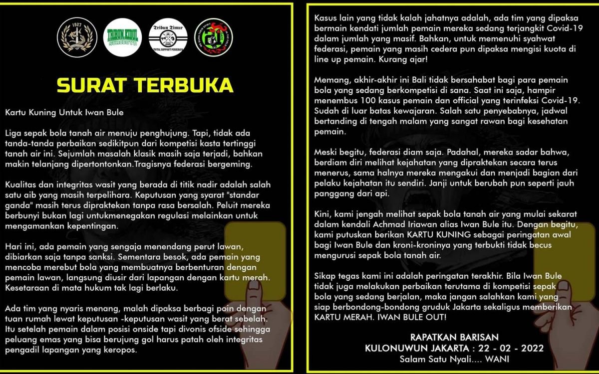 Bonek Surabaya Siap Geruduk Kantor PSSI di Jakarta