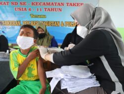 Gerai Vaksin Merdeka Anak Polres Magetan Sasar 800 Anak Usia 6-11 Tahun di Kecamatan Takeran 