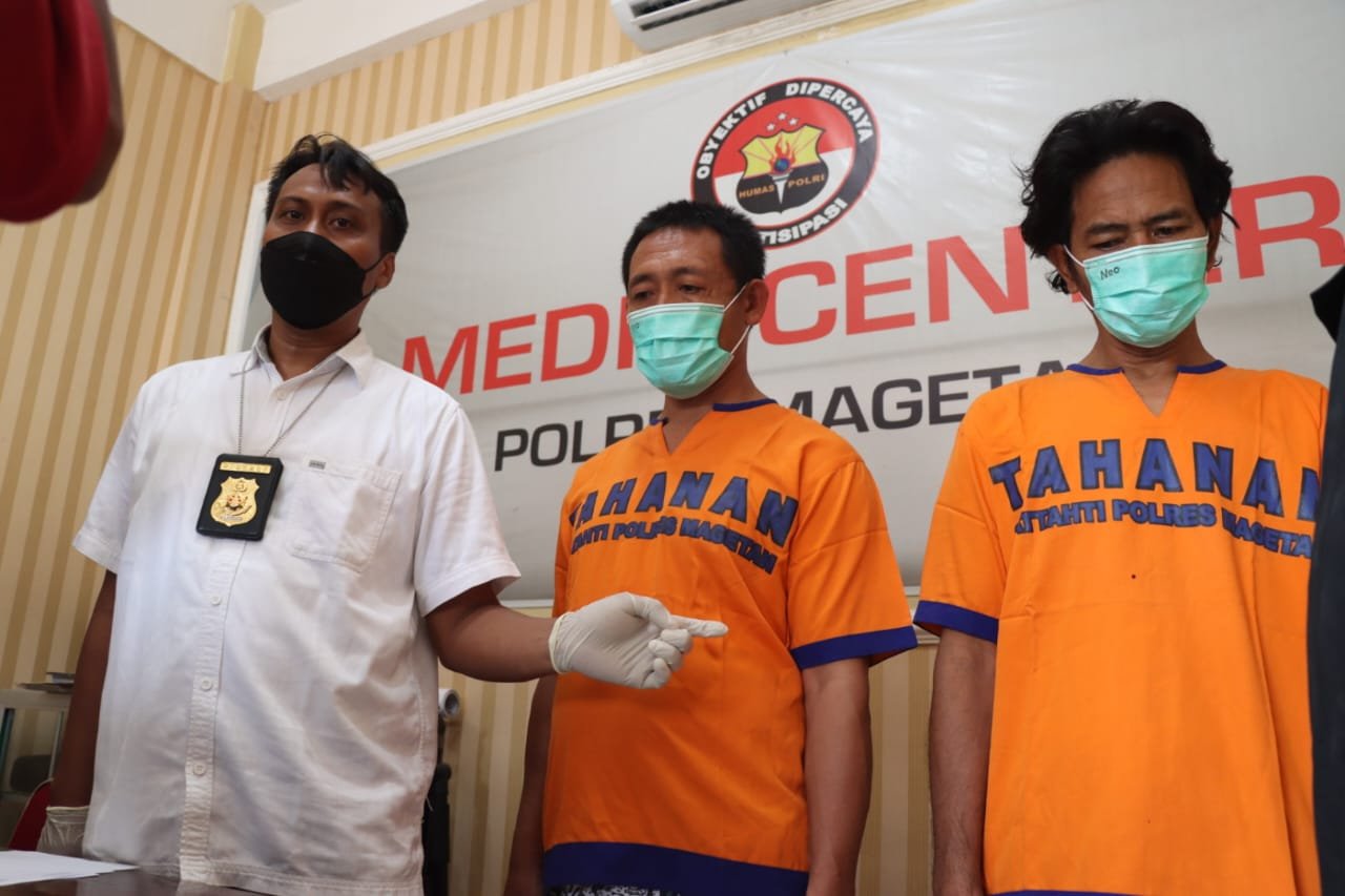 Sat Narkoba Polres Magetan Amankan Dua Orang Pengguna Sabu