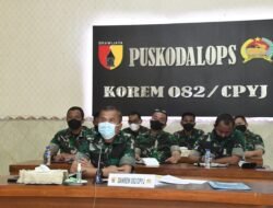 Kasus Covid-19 terus meningkat, Danrem 082/CPYJ ikuti Rakor
