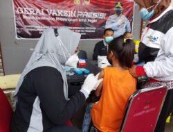Meski Hari Libur, Klinik Bhayangkara Polres Magetan Layani Vaksinasi Anak 
