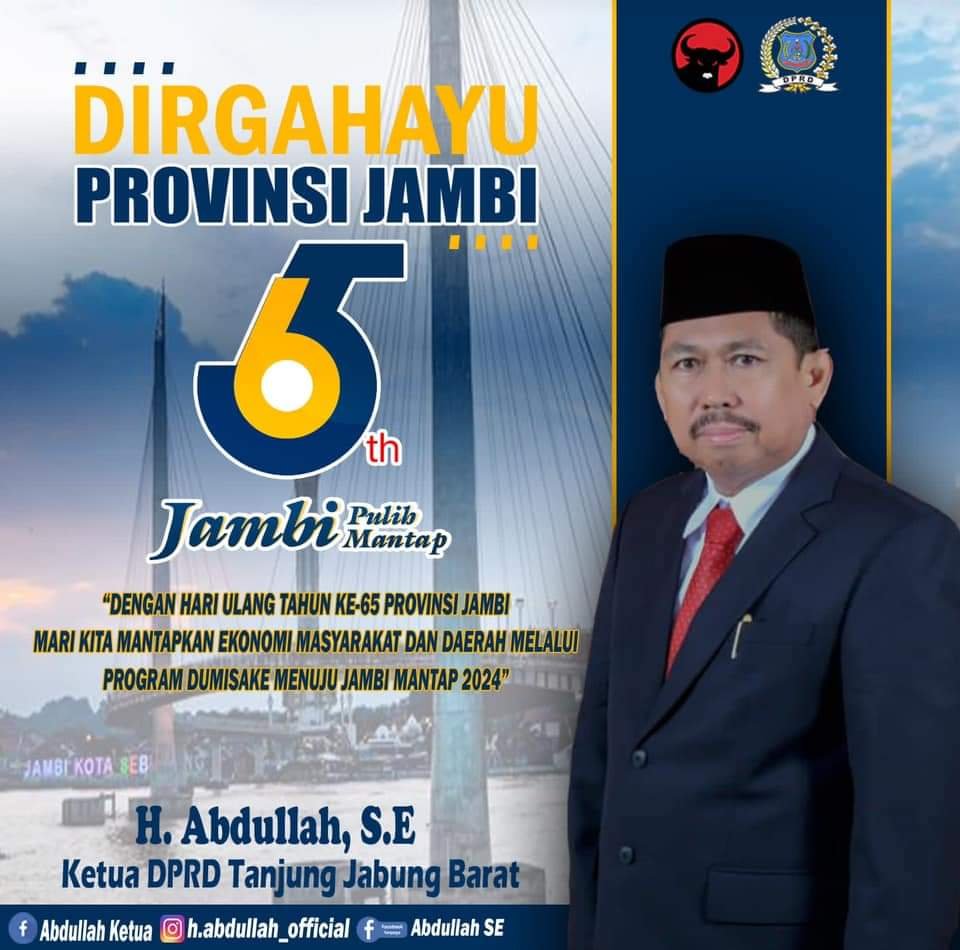 Dalam Rangka HUT Provinsi Jambi Ke-65, Ini Kata Ketua DPRD Tanjabbar