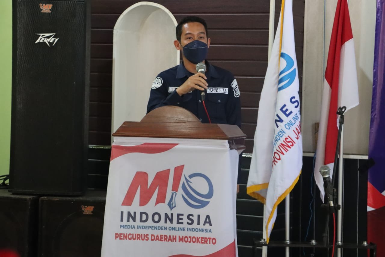 Kasi Humas Polresta Mojokerto Sampaikan Salam Presisi di Deklarasi PD MIO Indonesia