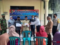 Koramil Bangsal Awasi Prokes Penyaluran BLT DD