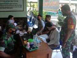 Koramil Dawar Bersama PKM Gelar Layanan Vaksinasi Booster