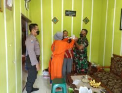 Pos Koramil Mojoanyar Bersama Tiga Pilar Tekan Persebaran Covid-19 Melalui Tracing