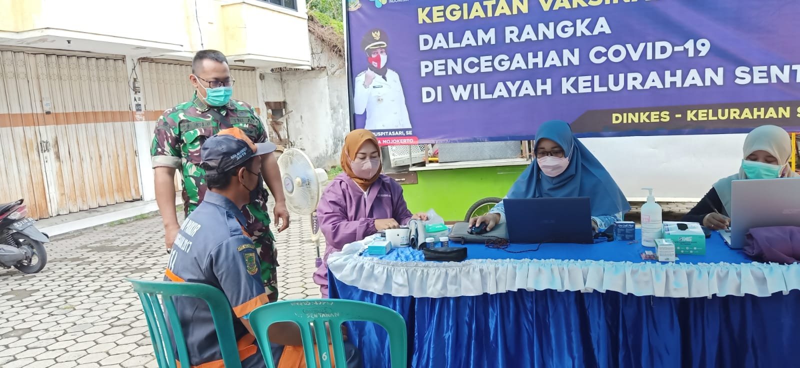 Koramil Magersari Kerahkan Babinsa Maksimalkan Vaksinasi Booster