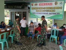 Koramil 0815/15 Jatirejo – PKM Gelar Layanan Vaksinasi Booster