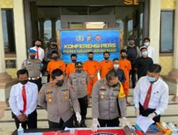 Press Rilis Polres Tanjabbar Laksanakan OPS Antik Siginjai 2022, Lima TSK Diamankan Dua Diantaranya TO