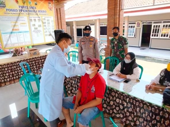 Pandemi Belum Berakhir, Koramil 0815/14 Dlanggu Gencar Lakukan Tracing