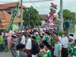 Harlah GP Ansor Dan Fatayat NU Ranting Desa Gelang Kecamatan Tulangan Adakan Giat Jalan Sehat "SARUNGAN"