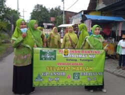 Harlah GP Ansor Dan Fatayat NU Ranting Desa Gelang Kecamatan Tulangan Adakan Giat Jalan Sehat "SARUNGAN"
