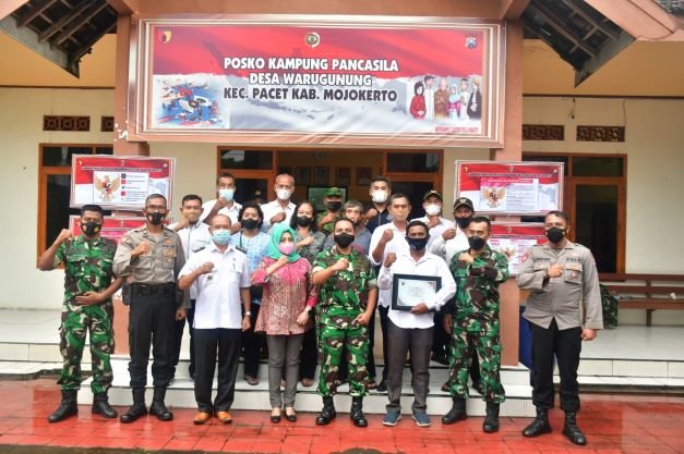 Resmikan Kampung Pancasila, Begini Pesan Dandim 0815/Mojokerto